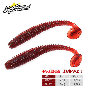 Esca <span class=keywords><strong>Artificiale</strong></span> Supercontinent Swing Impact Rig per la Pesca al Shad, Morbida, 63mm 80mm 97mm, in Plastica, Swimbait, Jigging Lure - Product Image 1