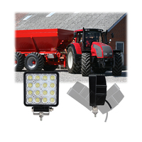 Homologation ECE R10, lampe de travail LED 48W pour tracteur agricole, lampe de travail LED carrée de 4,3 pouces