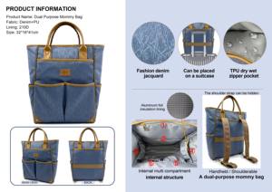 <span class=keywords><strong>Mochila</strong></span> <span class=keywords><strong>Cambiador</strong></span> Impermeable para Bebés <span class=keywords><strong>con</strong></span> Organizador, Diseño Nuevo, Color y Tamaño Personalizables, Multiusos para el Cuidado del Bebé - Product Image 5