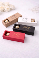 Boîtes à chocolat de luxe personnalisées avec logo, boîte à tiroir, boîte à allumettes, boîte cadeau dorée pour mariage et fête, emballage produit avec logo