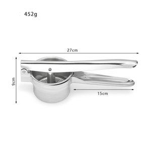Presse-purée portable robuste en acier inoxydable avec 3 passoires interchangeables Outil de pressage facile à utiliser pour un usage domestique - Product Image 6