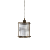 Lampe suspendue en métal laiton antique, design classique en cristal avec abat-jour en verre transparent, alimentation CA, lampe suspendue pour la maison, la cuisine, décoration intérieure