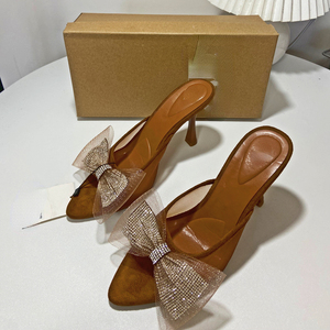 Femmes chaussures 2024 <span class=keywords><strong>France</strong></span> Type été bout pointu talon haut strass sandales Sandalias Feminina <span class=keywords><strong>Salto</strong></span> femmes sandales chaussures de luxe - Product Image 1