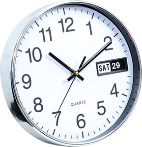 <span class=keywords><strong>Horloge</strong></span> murale ronde en plastique au design simple <span class=keywords><strong>avec</strong></span> <span class=keywords><strong>date</strong></span> <span class=keywords><strong>et</strong></span> <span class=keywords><strong>jour</strong></span>, cadeau de décoration intérieure - Product Image 2