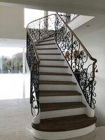 China Factory Supplier Gusseisen treppe Schmiedeeisen Innen Wendeltreppen Schmiedeeisen gebogene Treppen
