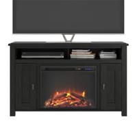 Meuble TV de salon moderne en bois avec cheminée Cheminée électrique Console TV pour téléviseurs jusqu'à 60 ".