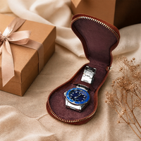 Boîte de rangement portable pour montres, anti-poussière, résistante aux rayures, étui de voyage en cuir PU, boîte à bijoux pour hommes et femmes