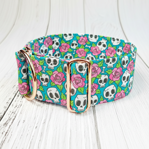 ปลอกคอฮาโลวีน, กุหลาบผ้าสุนัข, มาร์ตินเดลที่ถอนหายใจหรือปลอกคอ/กะโหลก & นกเป็ดน้ำกุหลาบ - Product Image 1