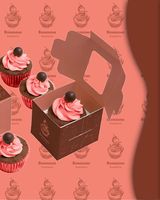 Caja de embalaje para repostería con MOQ bajo, para pasteles, galletas, croissants, pasteles de hojaldre, pasteles de canela, y otros alimentos para llevar, con diseño.