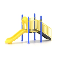 Ensemble de jeux d'extérieur pour enfants de maternelle, 114 tubes, petit équipement de terrain de jeu en plastique avec toboggan pour enfants