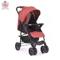 Système de voyage en lin en gros pour poussette avec cadre en alliage d'aluminium et roues universelles à 360 degrés - Poussette pliable légère