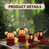 Jouets de bain flottants et couineurs en vinyle, mini banane singe de 2 pouces, avec logo personnalisé, pour la sécurité des bébés, jouets cognitifs unisexes pour la baignoire, vente en gros