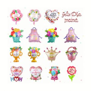 Mother's Day Gift Basket with Trophy & Heart Balloons Perfect for Party Decorations & Celebrations - Product Image 1