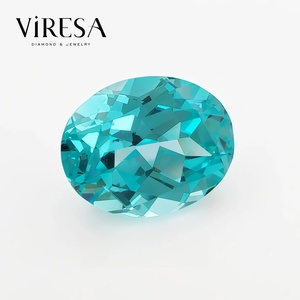 Gioielli Viresa, <span class=keywords><strong>Pietra</strong></span> Sintetica <span class=keywords><strong>Paraiba</strong></span> 4x6mm-9*11mm, Taglio Ovale, <span class=keywords><strong>Pietra</strong></span> Colorata <span class=keywords><strong>Paraiba</strong></span>, Zaffiro Creato in Laboratorio, Gemma Sfusa - Product Image 1