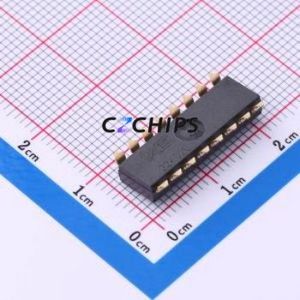 DSIC08LSGER DIP Switch SMD-16P,6x20.3mm Switch Flat Toggle, Raised Type Single Pole Single Throw 8 Gull Wing Type - Product Image 2