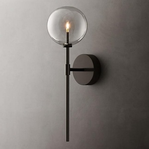 Moderne Luxuriöse Nordische Postmoderne Hotel-Wandleuchte Vintage Restaurierung Lange Glas-Hardware LED-Lichtquelle für Schlafzimmer - Product Image 3