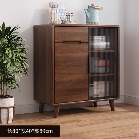 Buffet couleur noyer, 80*40*89cm [À monter soi-même]