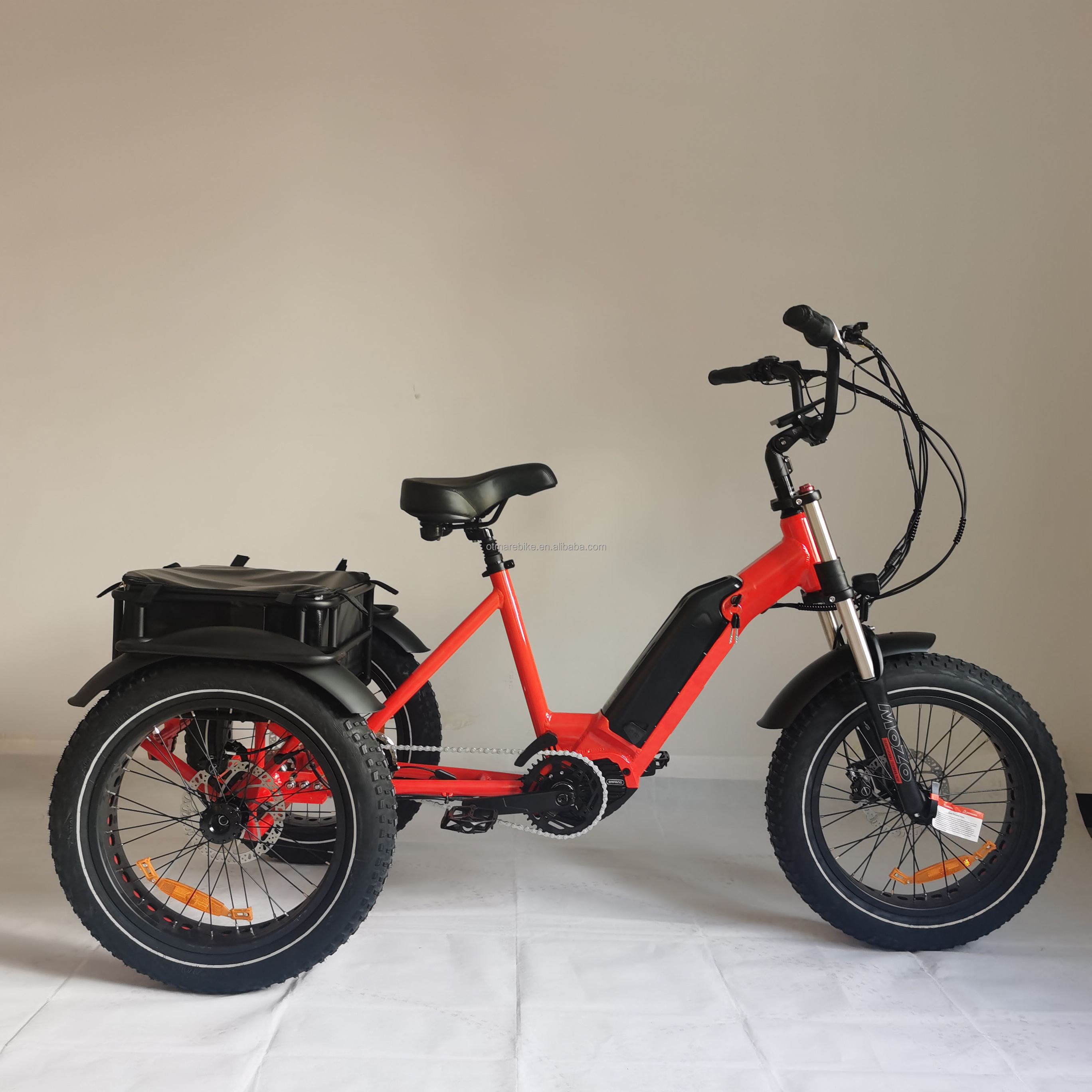 Hot selling mid drive motor 3 wheel electric bicycle  mountain or road tire electric trike 20inch three wheel electric bike