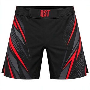 Pantalones Cortos de Entrenamiento de MMA de Alta Calidad para Hombre, Transpirables, Ligeros, de Secado Rápido, 100% Poliéster, Ajuste Atlético, para Gimnasio y Deportes - Product Image 1