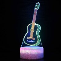Veilleuse modèle 3D LED avec musique Cadeau créatif Lampe de chevet avec télécommande tactile colorée
