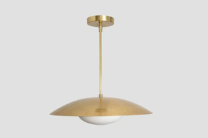 Lámpara Colgante de Latón Hecha a Mano, Estilo Moderno de Mediados de Siglo, Pantalla de Cúpula, LED Minimalista Regulable, para Techo de Hogar u Oficina - Product Image 2