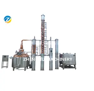 2000l still alcohol distillation factory copper pot still equipment