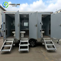 Prix des toilettes mobiles au Ghana, toilettes mobiles sur remorque, toilettes portables avec urinoir