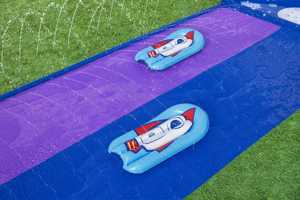 <span class=keywords><strong>Bestway</strong></span> 52642 H2OGO Lunar Launch 2 voies Double toboggan <span class=keywords><strong>aquatique</strong></span> 2 cavaliers <span class=keywords><strong>de</strong></span> surf <span class=keywords><strong>Jeux</strong></span> <span class=keywords><strong>de</strong></span> plein air Tissu <span class=keywords><strong>de</strong></span> ski nautique <span class=keywords><strong>gonflable</strong></span> Double toboggan - Product Image 4