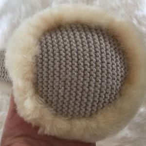 Складные классические зимние наушники для взрослых в клетку защитные теплые наушники из овчины - Product Image 2