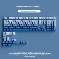 Capuchons de touches de clavier en PBT gravé, couleur dégradée translucide, 134 touches, pour clavier mécanique Ziqi Donglai, personnalisation complète des touches DIY