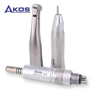 منتجات طب الأسنان الكهربائية الصغيرة معدات موتور منخفضة السرعة 1:1 كونترا زاوية قبضة مجموعة مع الألياف البصرية الصمام