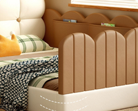 Lit pour enfants, filles et garçons, moderne, durable, en bois, lit tatami au sol, avec barrière de sécurité, pour chambre à coucher, gymnase, école, appartement, hôtel