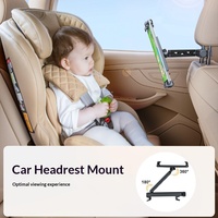 Support de téléphone et tablette pour appuie-tête de siège arrière en métal, support de voiture pliable et réglable pour siège arrière