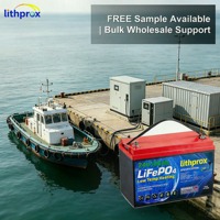 Batterie au phosphate de fer et de lithium de qualité A 25,6 V 100 Ah 6K à décharge profonde pour applications marines avec BMS intelligent, bus CAN, borne M8, CE, RoHS, IP67, OEM, ODM