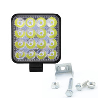 Lampu kerja LED mobil mini persegi 16 lampu 48W lampu bantu berkendara