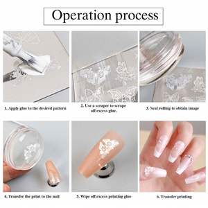 <span class=keywords><strong>Tampon</strong></span> en silicone carré petit format pour <span class=keywords><strong>manucure</strong></span> française, avec capuchon de protection, pour nail art DIY et plaque de stamping pour ongles - Product Image 3