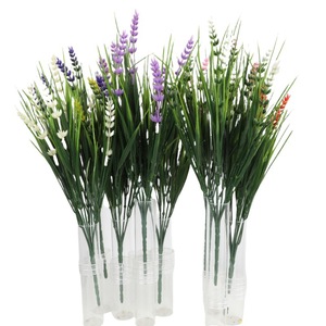 Bouquet de lavande artificielle, couleurs mélangées, décoration extérieure et intérieure, accessoires de mariage, fausses fleurs pour jardinières, décoration végétale - Product Image 2