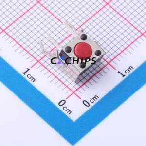 PTS645VK312LFS Tactile Switch Through hole Component (THT) Switch Single Pole Single Throw Round Button 2.6N Right Angle Insert - Product Image 1