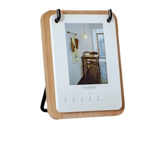 New Year Desk <b>Calendar</b> Stand Notebook Base Creative Desktop Iron Base Industrial Style Wooden Desk <b>Calendar</b>/<b>Calendar</b> Base - Product Image 5