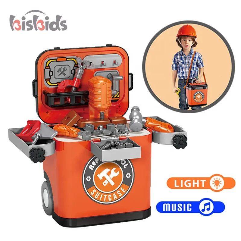 Ролевые музыкальным светом детский набор инструментов для ремонта игрушки чемодан с 29 шт.