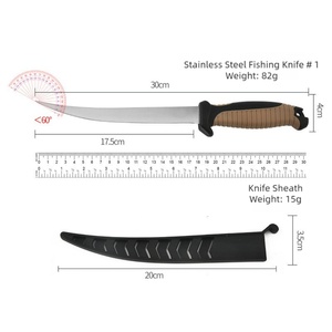 Fishing Knife Portable Camping <b>Pocket</b> Knife Stainless Steel Drop Point Blade 2mm Thickness <b>Plastic</b> Handle DIY Industrial Grade - Product Image 4