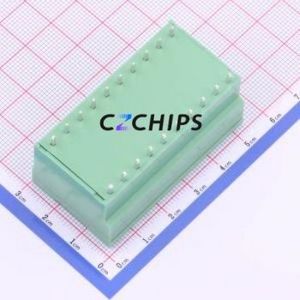 KF2EDGVH-5.0-2*10P Plug-in Terminal Block Through hole,P=5mm Connector Board-to-Board / Socket - Closed 5mm Green Straight Pin - Product Image 2