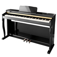 Hochwertiges Digitalpiano mit 88 Tasten für Zuhause, 3 Pedale, Interner Hammermechanik, Eingebauter Lautsprecher, Bodenständer, 256 Polyphonie