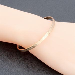 JXX Women's <b>Gold</b> Plated Brass Engraved Cuff Bangles Popular Fashion Jewelry Wholesale Price - Product Image 3