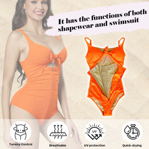 Traje de baño de playa de una pieza triangular de Color sólido, ropa moldeadora de Control de Abdomen de barriga firme, Bikini para exteriores, traje de baño para mujer - Product Image 4