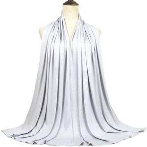 SHUMONメーカー在庫無地コットンジャージーマーセル化コットンモーダルソフトレディースヒジャーブスカーフ - Product Image 5