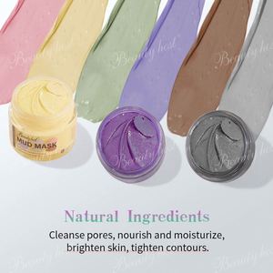 Nueva máscara de barro para el cuidado de la piel facial orgánica Natural, máscara de arcilla facial hidratante blanqueadora - Product Image 3