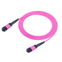 Kabel Trunk MPO F ke MPO F 12/24/48 Serat Tipe B MM 50/125 MTP OM4, Kabel Patch Cord, Kabel Breakout MPO LSZH 3.0mm