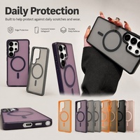 Étui de téléphone portable magnétique de luxe C0226 pour Samsung Galaxy S26 Ultra S25 Plus S24, coque arrière mate anti-chute