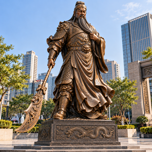 โรงงานผลิตรูปปั้นกวนอูทองสัมฤทธิ์ รูปปั้นกวนอูเสริ<span class=keywords><strong>ม</strong></span>ฮวงจุ้ย งานหล่อโลหะ ขนาดปรับแต่งได้ - Product Image 2